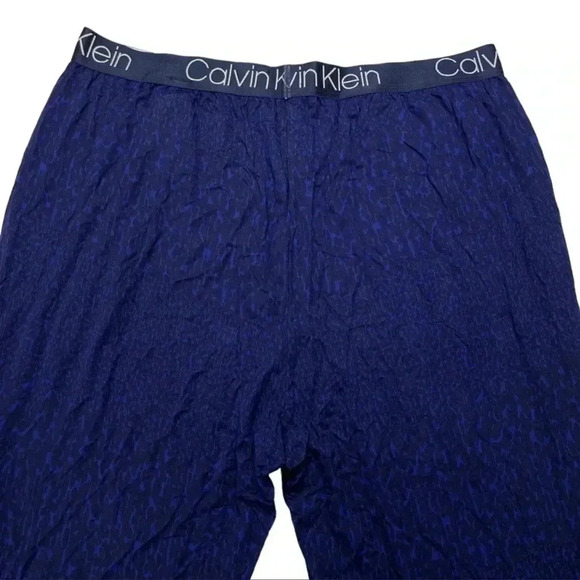 Calvin Klein Ultra Soft Abstract Blue Modal Lounge Jogger Mens Sleepwear Small - Picture 8 of 10